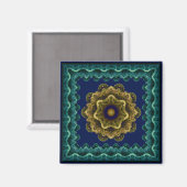 Buntes Fraktal Magnet (Vorderseite/Rückseite)