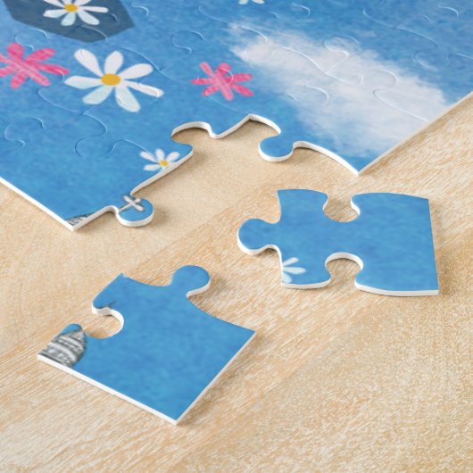 Buntes Frankreich Puzzle (Seite)