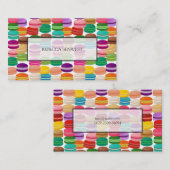 Buntes Franzosen Macarons Gebäck Visitenkarte (Vorne/Hinten)