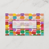Buntes Franzosen Macarons Gebäck Visitenkarte (Rückseite)