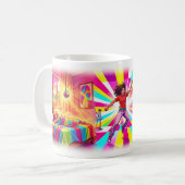 Buntes Freude und Freiheit Poster Kaffeetasse (Vorderseite Links)
