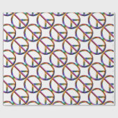 Buntes Friedenszeichen Geschenkpapier (Flach)