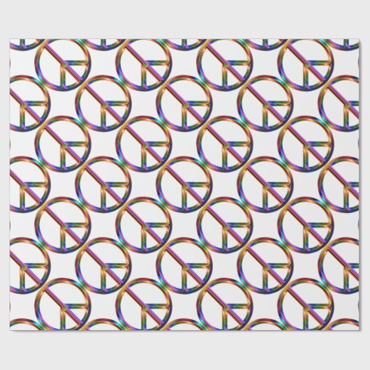 Buntes Friedenszeichen Geschenkpapier (Flach)