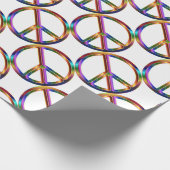 Buntes Friedenszeichen Geschenkpapier (Ecke)