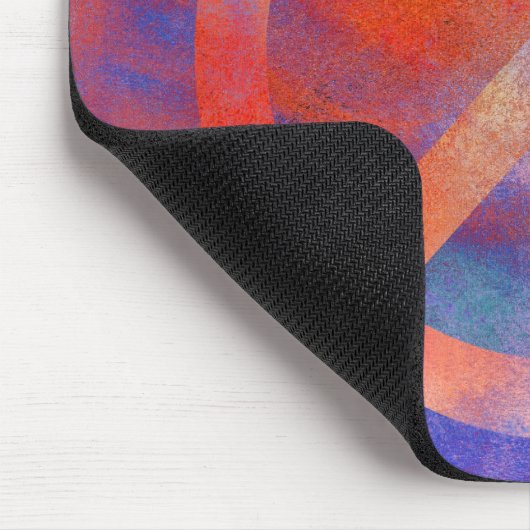 Buntes Friedenszeichen Mousepad (Ecke)