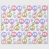 Buntes Friedenszeichen-Packpapier Geschenkpapier (Flach)