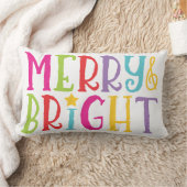 Buntes fröhliches u. helles WeihnachtsWurfs-Kissen Lendenkissen (Decke)