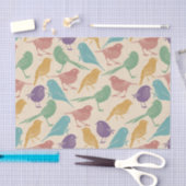 Buntes Frühlings-Vogel-Muster Seidenpapier (Handwerk)