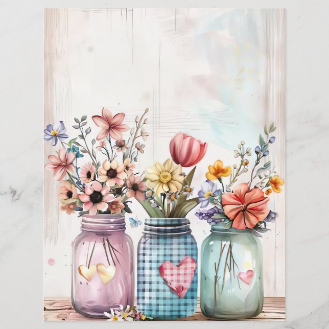 buntes Frühlingsblütenpapier (Vorderseite)