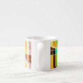 Buntes Funky Retro-Inspiriert Espressotasse (Rückseite)