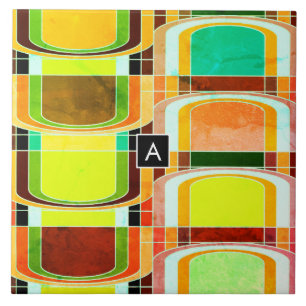 Buntes Funky Retro-Inspiriert Fliese