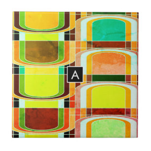 Buntes Funky Retro-Inspiriert Fliese