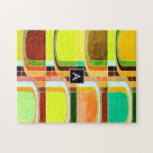 Buntes Funky Retro-Inspiriert Puzzle (Horizontal)
