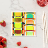 Buntes Funky Retro-Inspiriert Serviette (Beispiel)
