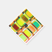 Buntes Funky Retro-Inspiriert Serviette (Ecke)