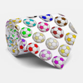 Buntes Fußball-Muster Krawatte (Gerollt)