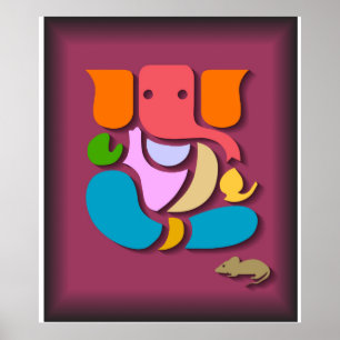 Buntes Ganesha Poster