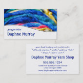 Buntes Garn-Geschäfts-strickende Visitenkarte (Vorne/Hinten)