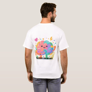 Buntes Gehirn-Charakter-T-Shirt, Mental Health Po T-Shirt