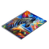 Buntes Geist Zebra Notizbuch Notizblock (Linke Seite)