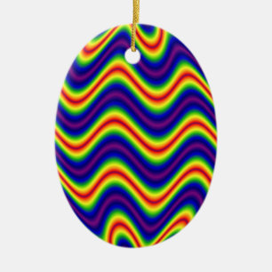 buntes gelbes Blau Keramikornament