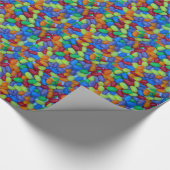 Buntes Geleebonbonmuster Geschenkpapier (Ecke)