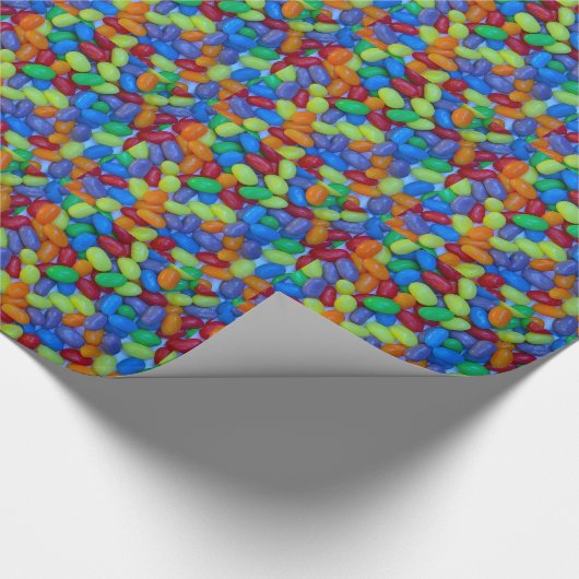 Buntes Geleebonbonmuster Geschenkpapier (Ecke)