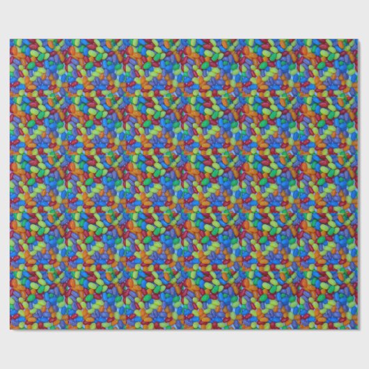 Buntes Geleebonbonmuster Geschenkpapier (Flach)
