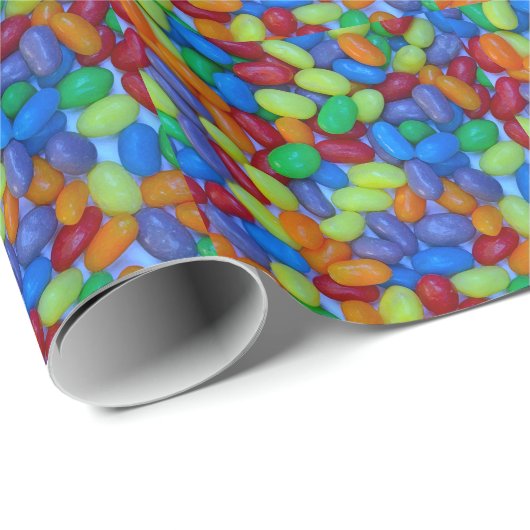 Buntes Geleebonbonmuster Geschenkpapier (Rolleneckpunkt)
