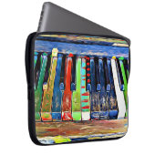 Buntes gemaltes Klavier befestigt künstlerische Laptopschutzhülle (Vorne Rechts)