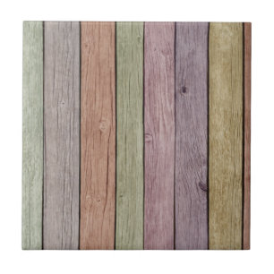 Buntes gemaltes verwittertes Holz Fliese