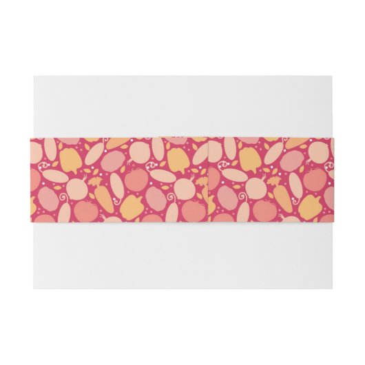 Buntes Gemüsemuster Einladungsbanderole (Rückseitenbeispiel)