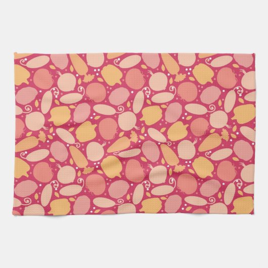 Buntes Gemüsemuster Geschirrtuch (Horizontal)