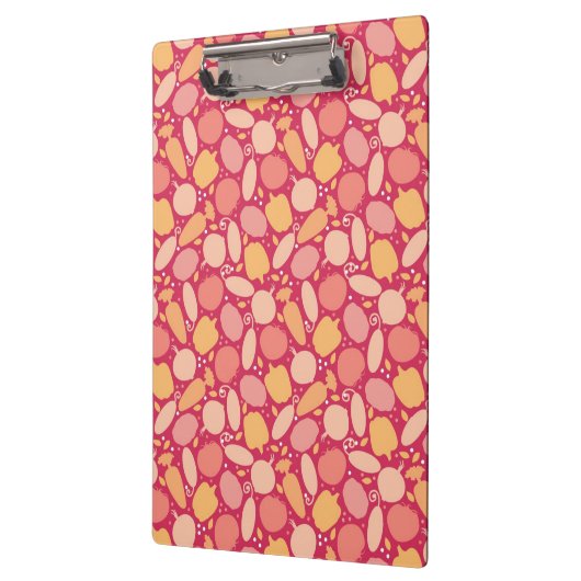 Buntes Gemüsemuster Klemmbrett (Links)