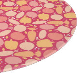 Buntes Gemüsemuster Schneidebrett (Ecke)