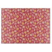 Buntes Gemüsemuster Schneidebrett (Vorderseite)