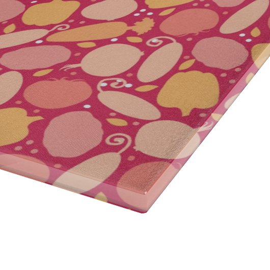 Buntes Gemüsemuster Schneidebrett (Ecke)