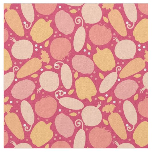 Buntes Gemüsemuster Stoff (Nahaufnahme)