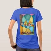 Buntes geometrisches abstraktes T-Shirt (Rückseite)
