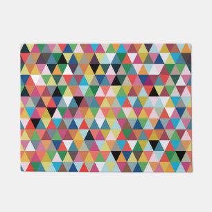 Buntes geometrisches Dreieck-gemusterte Tür-Matte Fußmatte