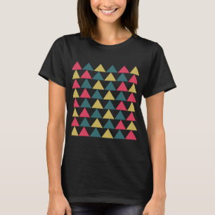 Buntes geometrisches Dreiecksmuster T-Shirt