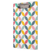 Buntes geometrisches modernes Muster Klemmbrett (Links)
