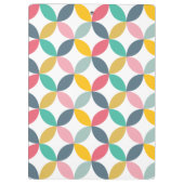 Buntes geometrisches modernes Muster Klemmbrett (Rückseite)