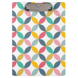 Buntes geometrisches modernes Muster Klemmbrett
