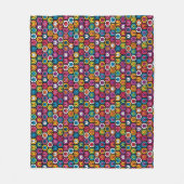 Buntes geometrisches Muster mit Hexagonen Fleecedecke (Vorderseite)