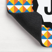 Buntes geometrisches Muster mit kundenspezifischem Mousepad (Ecke)