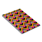 Buntes geometrisches Zickzack Muster Notizblock (Rechte Seite)
