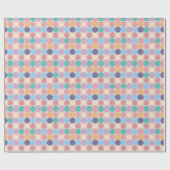 Buntes Geschenk Pastel Polka Dot Geschenkpapier (Flach)