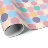 Buntes Geschenk Pastel Polka Dot Geschenkpapier (Rolleneckpunkt)