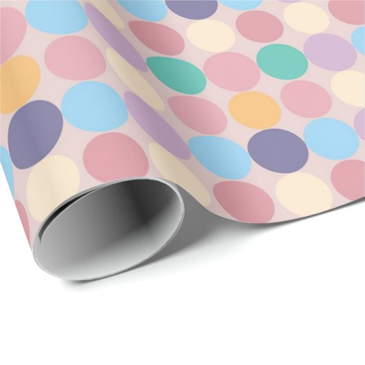 Buntes Geschenk Pastel Polka Dot Geschenkpapier (Rolleneckpunkt)